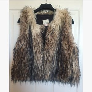 Rebecca Taylor Faux-fur Vest, Sz M
